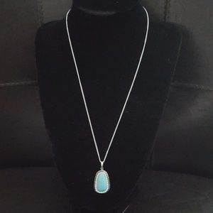 Blue-green pendant necklace